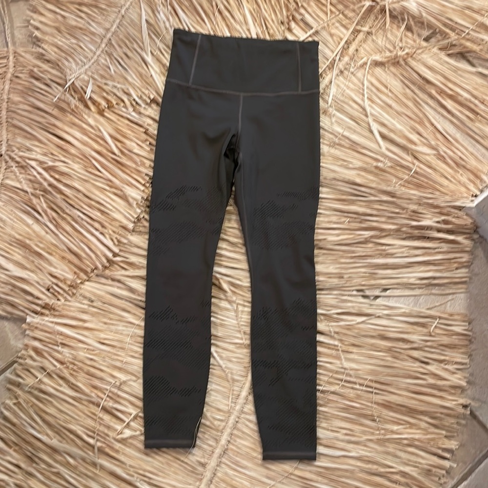 athleta perforated leggings. charcoal grey. extra small